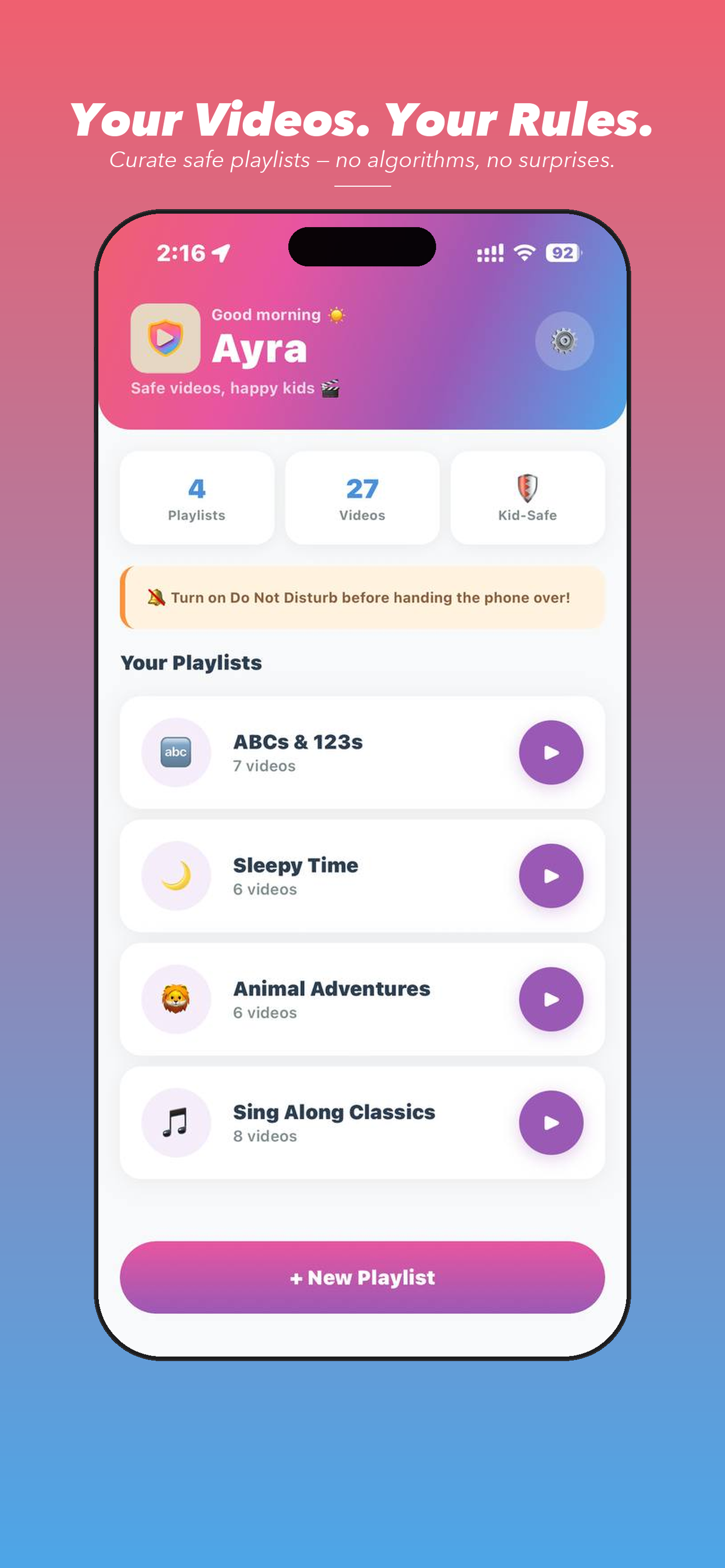 Home screen